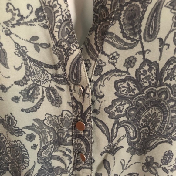 Torrid BLUE PAISLEY GEORGETTE DOLMAN BLOUSE Top Sz 3X 22-24”Career Lightweight - Picture 5 of 7